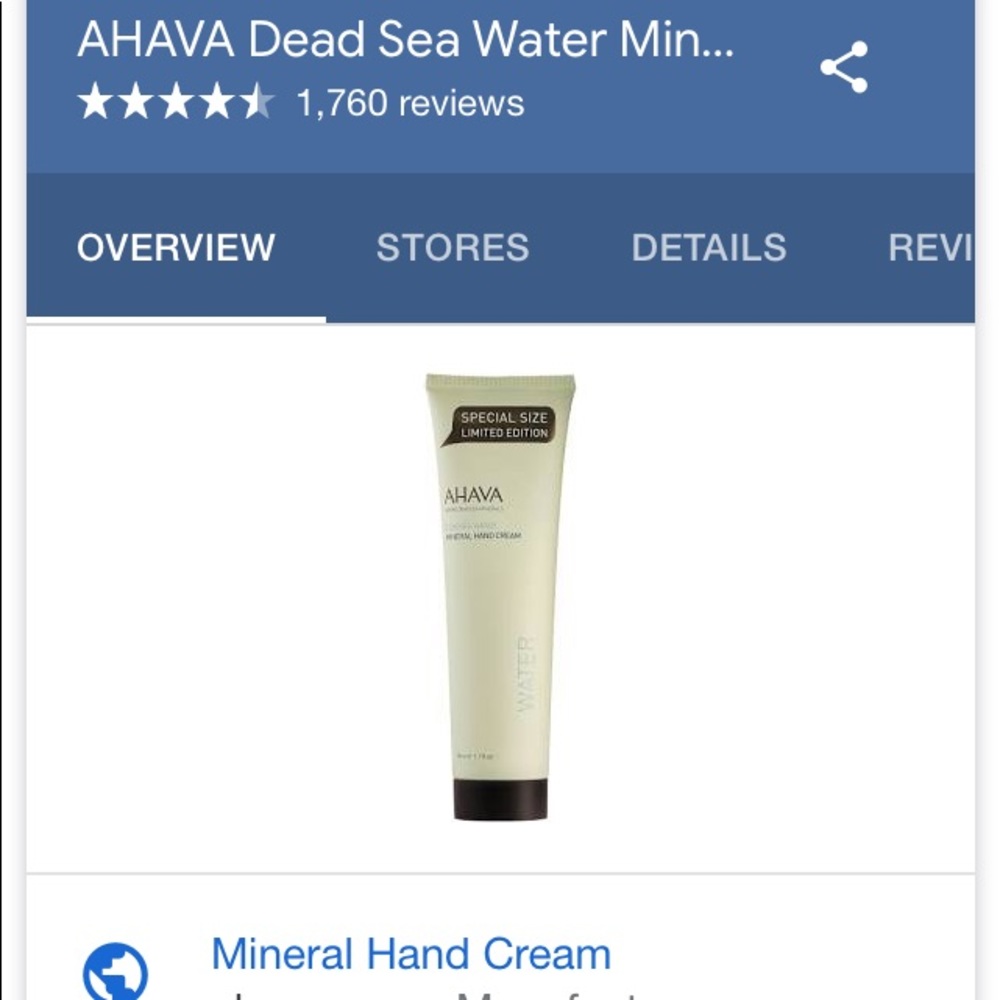 AHAVA mineral hand cream
